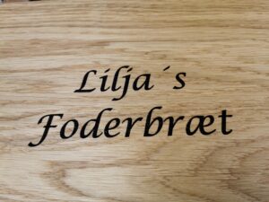Gravering fra privat projekt